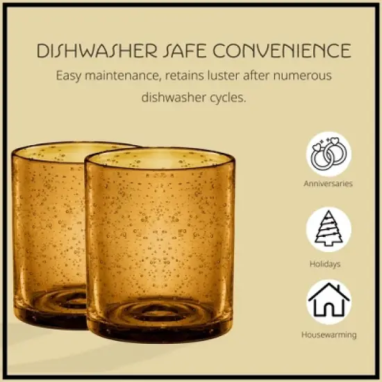 Artland Iris Double Old Fashioned Glass, 14 oz, Set of 4 image {6}