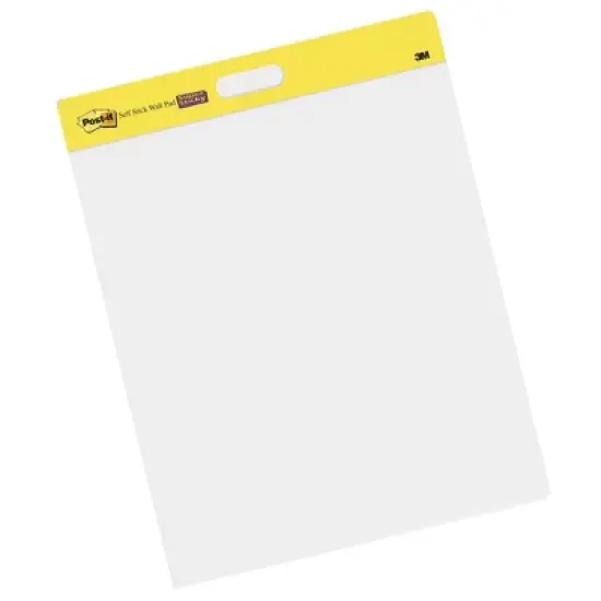 Post-it&reg; Wall Pad, 20 in x 23 in, White, 20 Sheets/Pad, 2 Pads/Pack, Mounts with Command&trade; Strips included image {2}