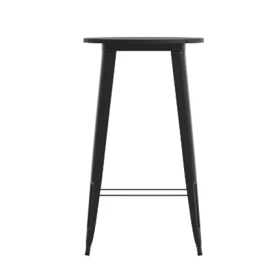 Flash Furniture Declan Commercial Indoor/Outdoor Bar Top Table, 23.75" Round All Weather Poly Resin Top with Steel base image {8}