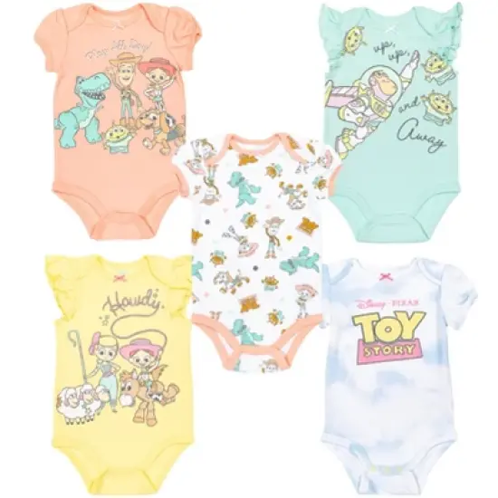 Disney Classics 101 Dalmatians Bambi Dumbo 5 Pack Short Sleeve Bodysuits image {9}