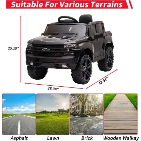 12V Kids Ride-On Truck, Electric Vehicle for Toddlers, Remote Control, MP3/Bluetooth, LED Lights, Spring Suspension, Ride-On Toy for Boys Girls image {1}