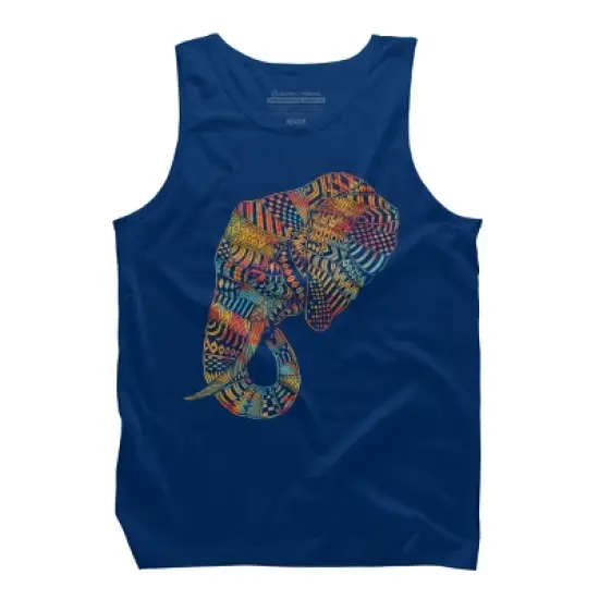 Men's Design By Humans Elephant (Majestic) By kase Tank Top image {6}