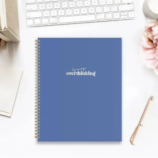 Blue Sky The Everygirl 8.5"x11" 2025-2026 Weekly/Monthly Wirebound Planner Solid Busy Blue image {1}