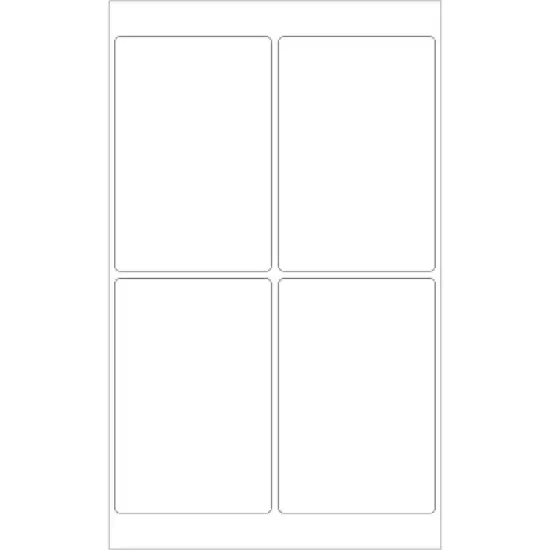 Box Partners Laser Labels Rectangle 4" x 6" White 400/Case LL130 image {1}