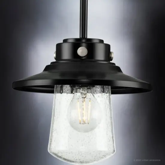 Urban Ambiance Luxury Coastal Outdoor Pendant 8''H x 9''W,  Midnight Black Finish,  Santa-Ana Collection, UHP1321 image {3}