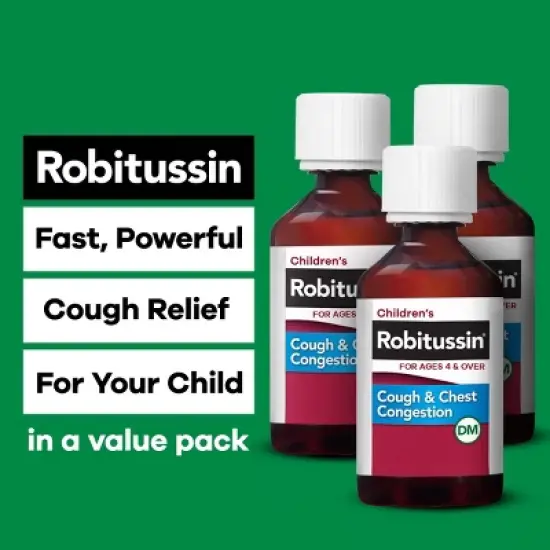 Robitussin Children's Cough & Chest Congestion Liquid - Fruit Punch - 4 fl oz image {8}