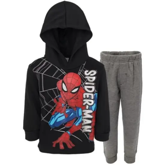 Marvel Avengers Spider-Man Miles Morales Spider-Man Fleece Pullover Hoodie and Pants Outfit Set Toddler image {9}