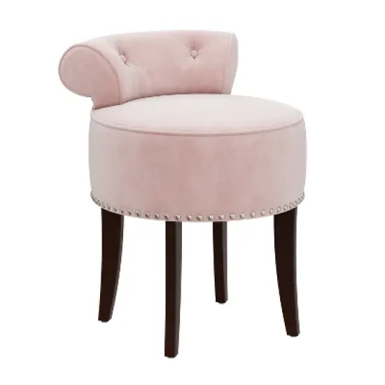 22.5" Lena Wood and Upholstered Vanity Stool - Hillsdale Furniture image {16}
