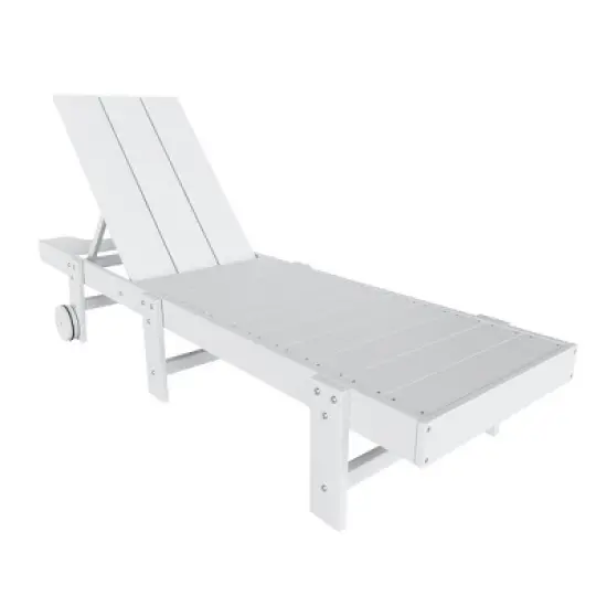 WestinTrends Ashore Modern Poly Reclining Chaise Lounge With Wheels image {19}