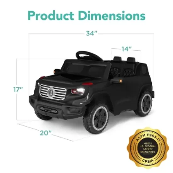 Best Choice Products 6V Kids Ride On Car Truck w/ Parent Control, 3 Speeds, LED Headlights, MP3 Player, Horn image {6}
