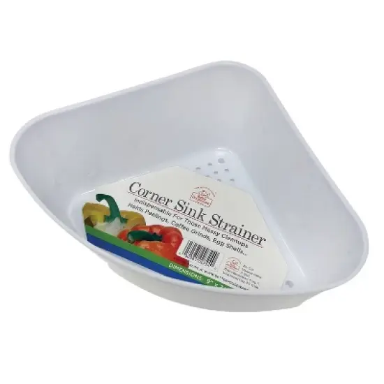 Better Houseware White Plastic Corner Sink Strainer image {4}