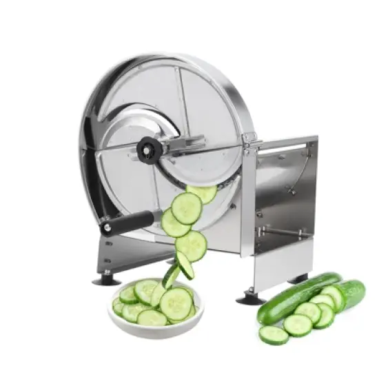 Commercial Vegetable Slicer Manual Potato Tomato Slicing Machine Onion Slicer Stainless Steel Vegetable Cutter Fruit Slicer image {1}
