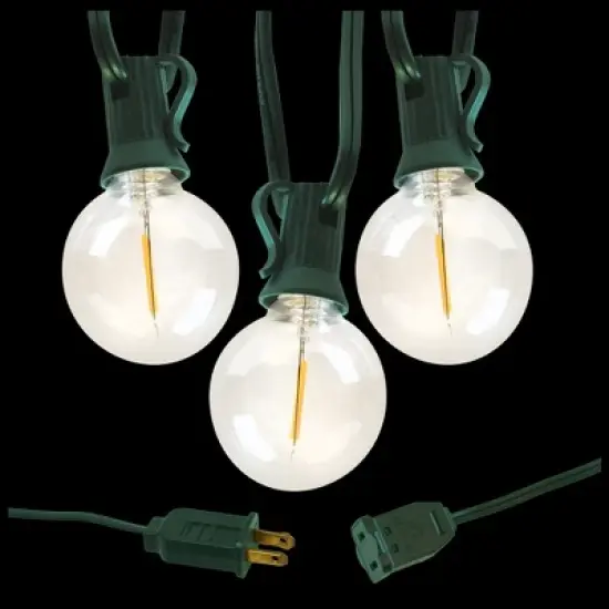 LumaBase Electric LED Globe String Lights with 25 Clear Bulbs image {7}