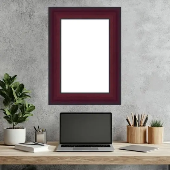 Amanti Art Canterbury Cherry Framed Dry Erase Magnetic Board image {6}
