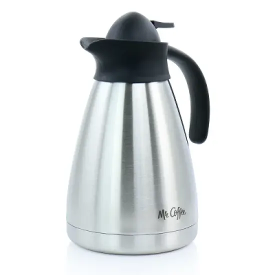 Mr. Coffee Olympia 1 Quart Insulated Stainless Steel Thermal Coffee Pot image {6}