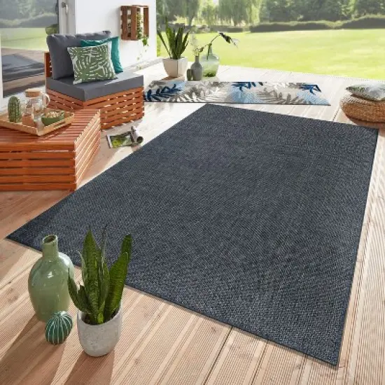 World Rug Gallery Contemporary Flatweave Indoor/Outdoor Area Rug image {1}