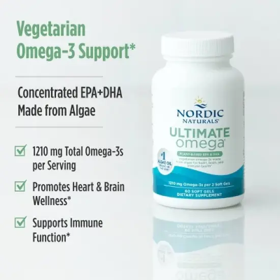 Nordic Naturals Ultimate Omega Plant Capsules - Based - Unflavored - 60ct image {6}