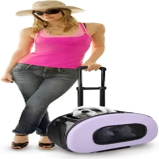 Pet Life Tough-Shell Wheeled Collapsible Final Destination Pet Carrier image {2}