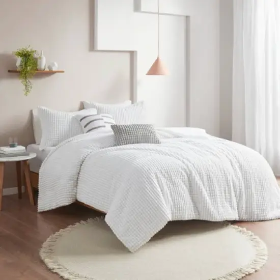 Easton Plush Clip Jacquard Duvet Cover Set image {1}