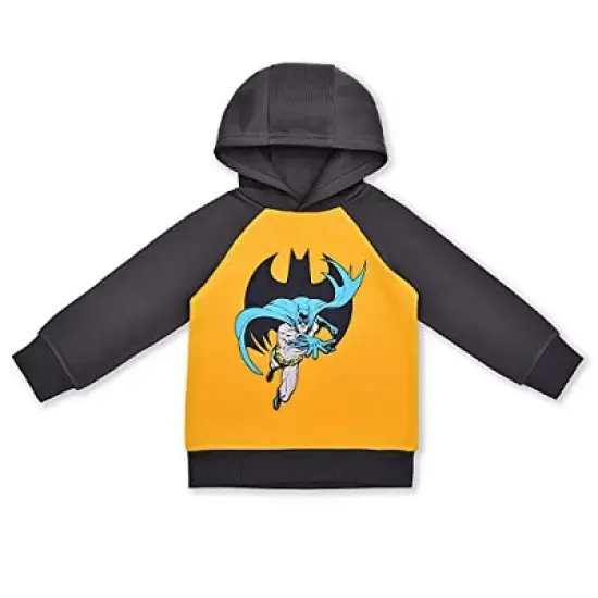 Warner Bros Boy's 2-Pack Retro Batman Graphic Pullover Hoodie and Jogger Pant Set for toddler image {3}