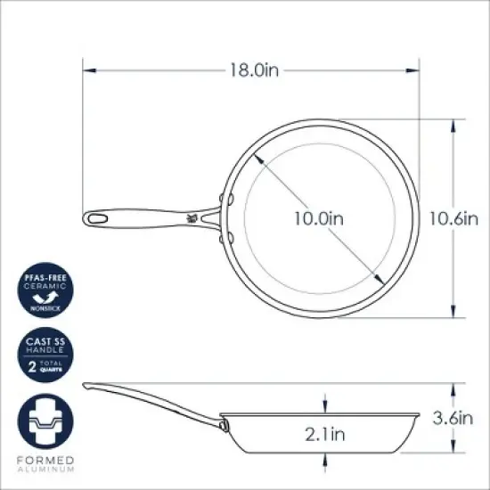 Nordic Ware Basalt Nonstick Skillet Pan image {4}