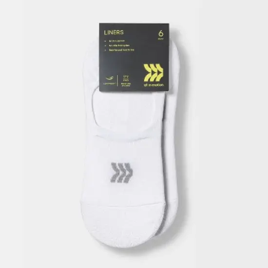 Women's Lightweight 6pk Liner Athletic Socks - All in Motion&trade; 4-10 image {1}