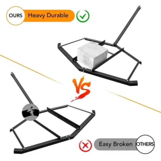 60/66//84/90 Inch Driveway Drag Grader Harrow with 2 Adjustable Bars for Landscape Leveling or Farm Garden Field image {3}