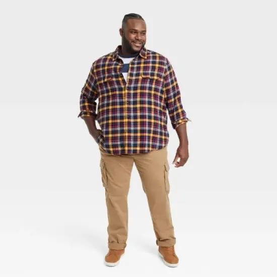 Men's Big & Tall Standard Fit Long Sleeve Collared Button-Down Shirt - Goodfellow & Co&trade; image {2}