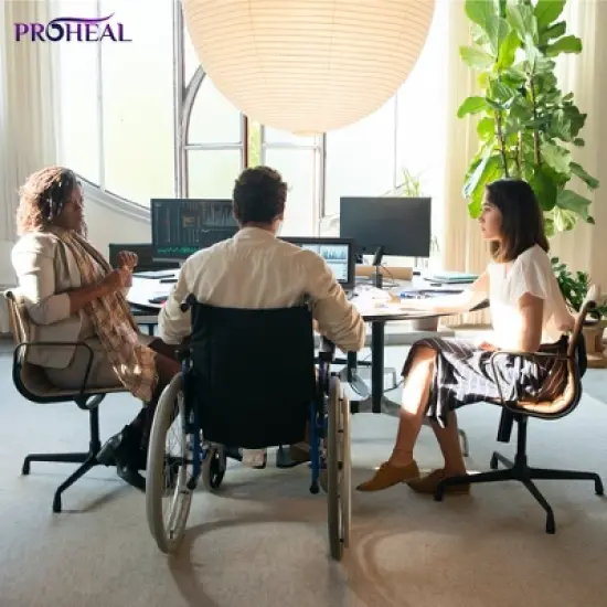 ProHeal Gel-Infused Foam Wedge Wheelchair Seat Cushion, 2" - 4" Height - Immersion Gel for Pressure Redistribution image {3}