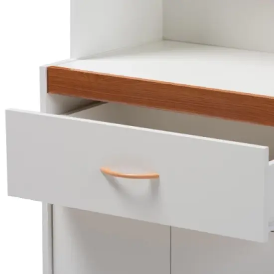 Laurana Kitchen Cabinet and Hutch - Baxton Studio image {3}