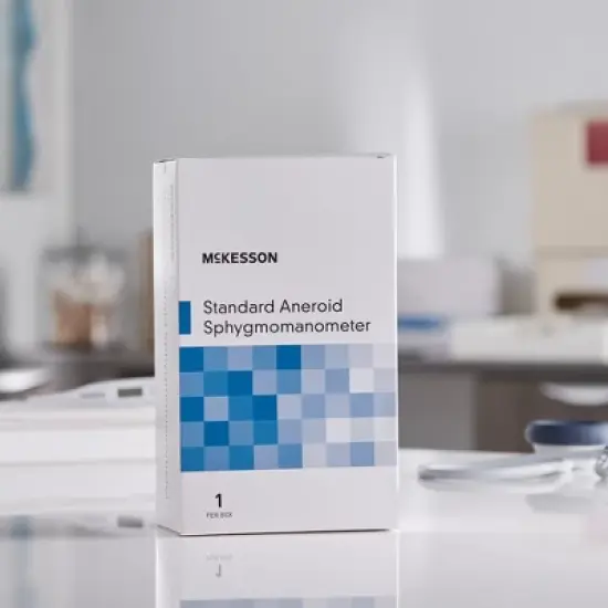 McKesson Adult Cuff Arm Aneroid Sphygmomanometer Unit 2-Tubes Blue 1 per Box image {5}