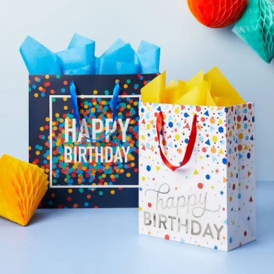 "Happy Birthday" Large Gift Bag - Spritz&trade; image {1}