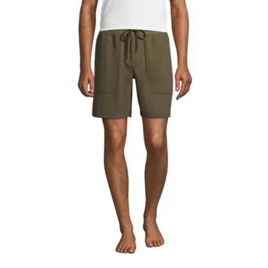 Lands' End Men's Waffle Pajama Shorts image {1}