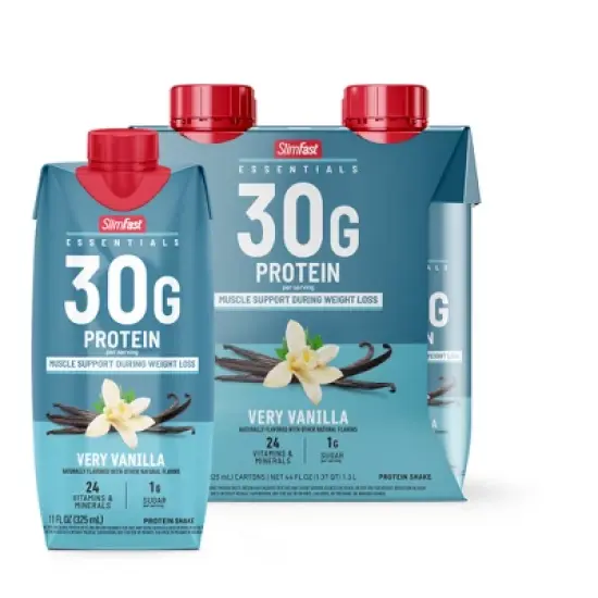 SlimFast Essential Protein Shake - 30g Protein - Vanilla - 11 fl oz/4pk image {9}