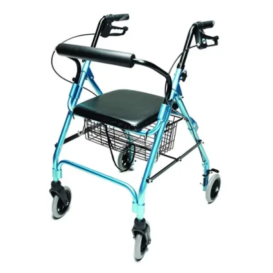 Graham Field Lumex Walkabout Lite Rollator with Seat and Wheels w/ Ergonomic Hand Grips & adjustable Handle Height for Everyday Use image {7}