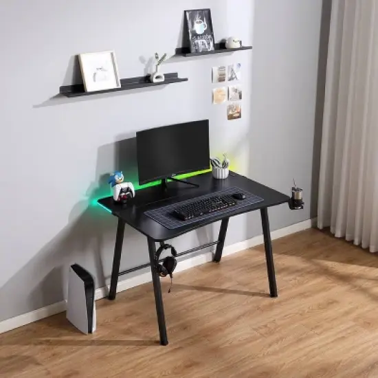 Gaming Dorm Desk with LED Lights and Headphone Holder - Room Essentials&trade; image {12}