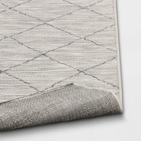 Mira Geometric Diamond Indoor/Outdoor Rug Cream - Threshold&trade; image {3}