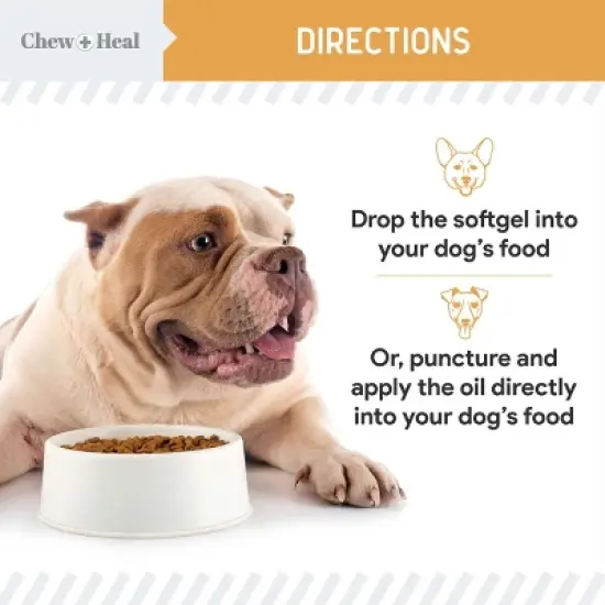 Chew + Heal Wild-Caught Omega Skin + Coat Softgels Made with Wild-Caught Fish Oil Supplement for Dogs & Cats, 180 count image {5}