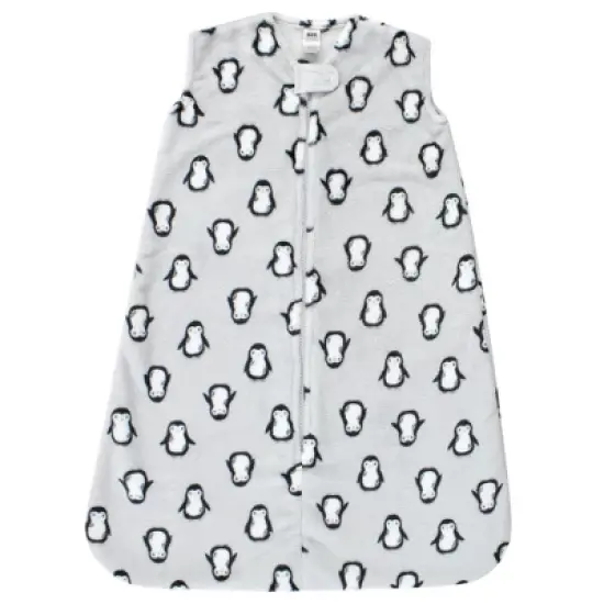 Hudson Baby Plush Sleeveless Sleeping Bag, Sack, Blanket, Gray Penguin image {2}