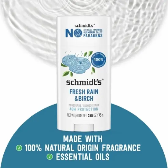 Schmidt's 24-Hour Natural Solid Deodorant - Woodsy/Earthy/Fresh Scent - 2.65oz image {2}