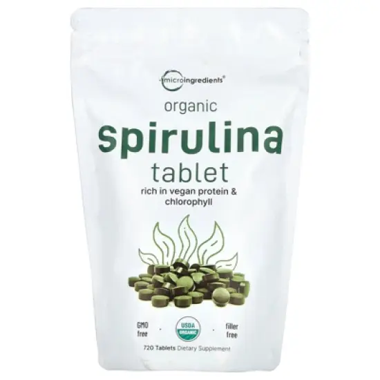 Micro Ingredients Organic Spirulina Tablet, 720 Tablets image {2}