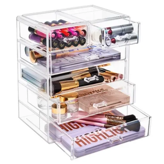 Sorbus Acrylic Makeup Organizer Case for Cosmetics Make Up & Jewelry image {7}