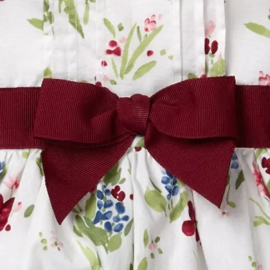Hope & Henry Girls' Floral Pin-Tuck Dress, Infant image {4}