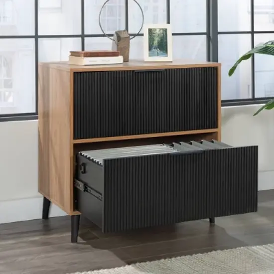 Ambleside 2 Drawer File Cabinet Serene Walnut - Sauder image {2}