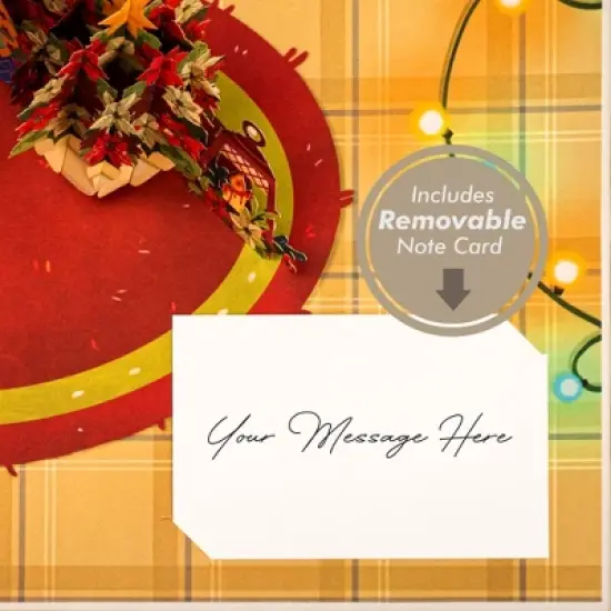 Paper Love 3D Christmas Dog Pop Up Card, 100% Recycled and Eco-Friendly, 8" x 6" Cover - With Envelope and Note Tag image {6}