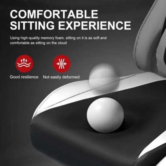 GTRACING Gaming Chair, Retractable Footrest, Premium Faux Leather, Adjustable Computer Office Chair image {5}