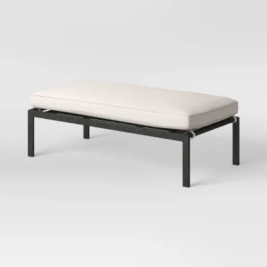 Ryegate 2pc 4' Mini Patio Daybed with Ottoman Weathered Teak - Threshold&trade; image {5}