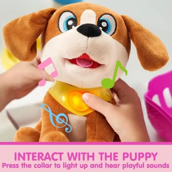 Joyfy Plush Dog Toys for Kids, Interactive Puppy Toy with Lights & Sounds, Pet Care Toys, Pretend Playset for Toddlers, Birthday Gifts for Boys Girls image {2}