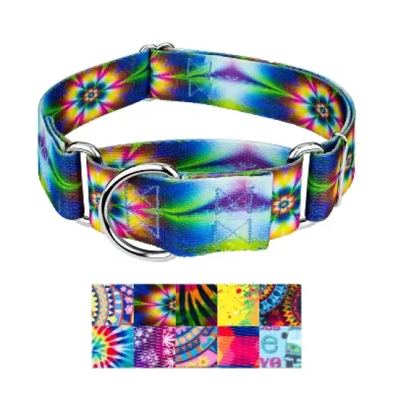 Country Brook Petz HossFit Jr Wide Martingale Dog Collar - Groovy Collection image {8}