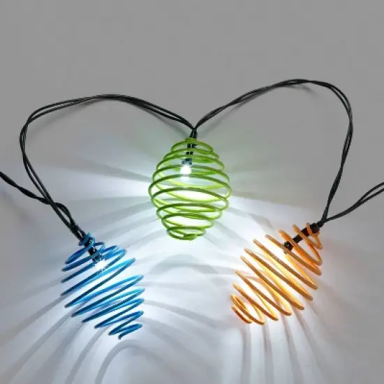 LED Solar String Lights Blue/Green/Orange - Smart Solar image {1}